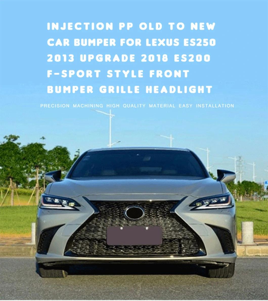 Front Bumper with LED Headlights for Lexus Es250 2013 Upgrade Es200 2018 F-Sport Style