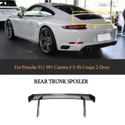 Dry Carbon Fiber Rear Trunk Wing Spoiler for Porsche 911 991 Carrera 4 S 4s Coupe 2-Door 2013-2018