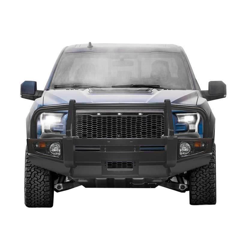 with Skid Plate Splash 4X4 Pickup Truck Steel Front Bumper Guard Bull Bar for Toyota Tacoma 2015-2020 2021 2022