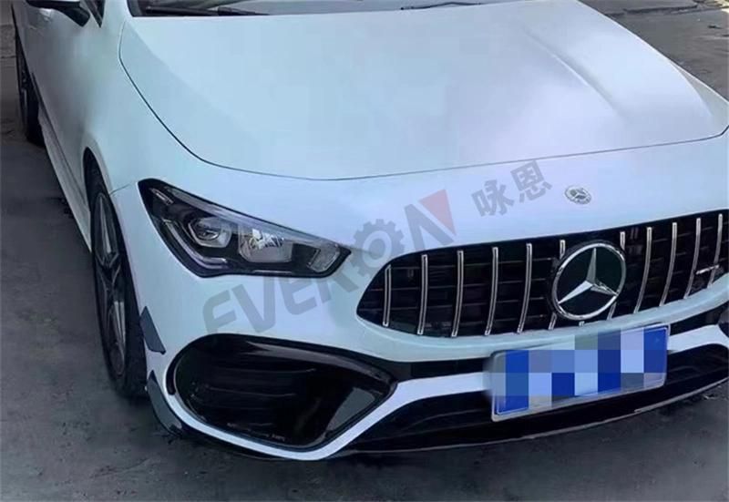 W118 Cla45 Amg Style PP Body Kit Front Bumper Rear Diffuser with Tips for Mercedes-Benz Cla Class 2020-2021