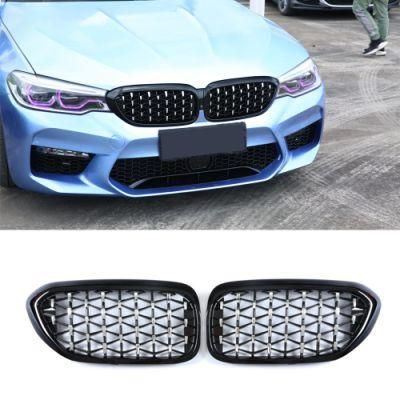 Front Bumper Grille Diamond Grille for BMW 5 Series G30 G38 2018-2020