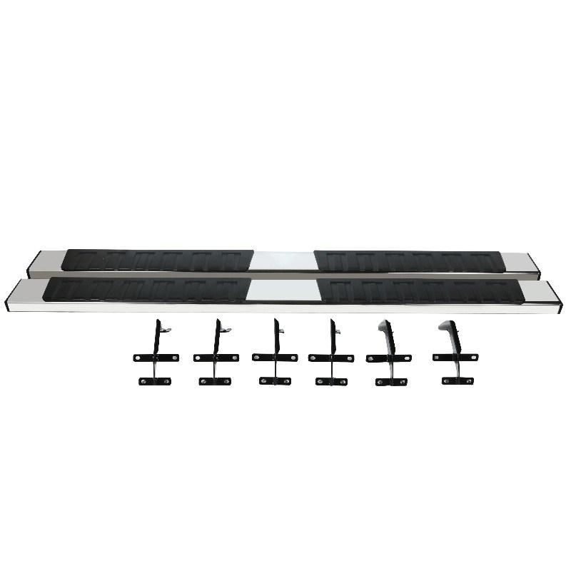 6 Inches Stainless Steel Side Step Bar Running Boards Replacement for 15-22 F150 Quad Cab