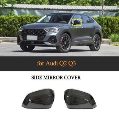 Carbon Fiber Side Mirror Caps Replacement Without Lane Assist Rear View Mirror Covers for Audi Q2 Q3 2019