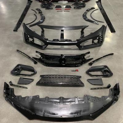 2020 Honda Civic Type R Sedan Car Body Parts Front Bumper with Grille 1995-1999