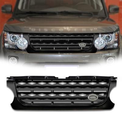 Car Front Grille Bumper Honey Comb Mesh Racing Grill for 2014 2015 2016 L and Rover Lr4 Discovery 4 Glossy Black ABS