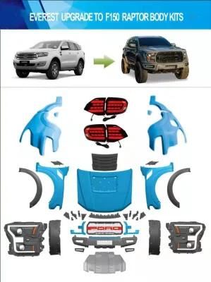 Pick up Car Front Bumper Grille Wide Facelift Conversion Body Kit Ford Everest 2016-2019 Upgrade to F150 Raptor