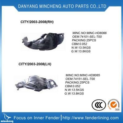 Wholesale Auto Car Accessories Inner Fender for Honda