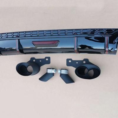 Auto Parts Car Spoiler Rear Bumper Diffuser with Exhaust Pipe for Audi RS7 2019 2020 2021