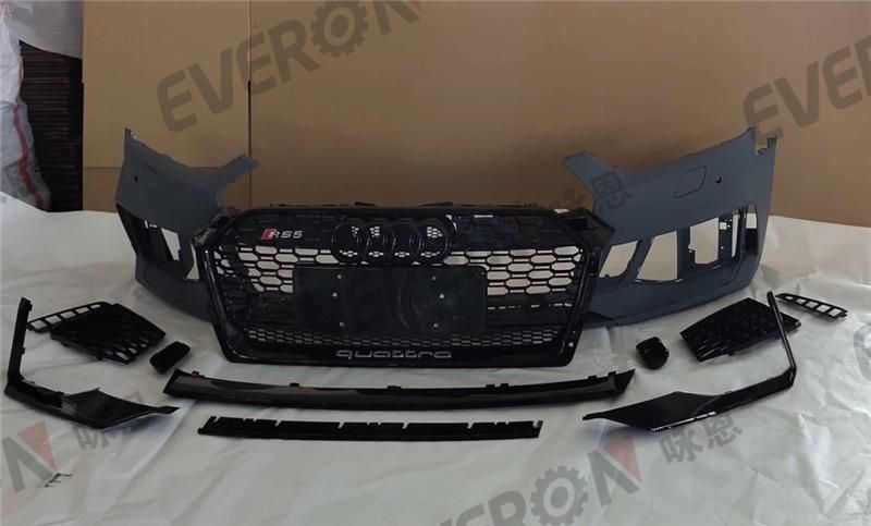 Auto Body Kit RS5 Style Front Bumper Assy with Grill for Audi A5 2017-2020