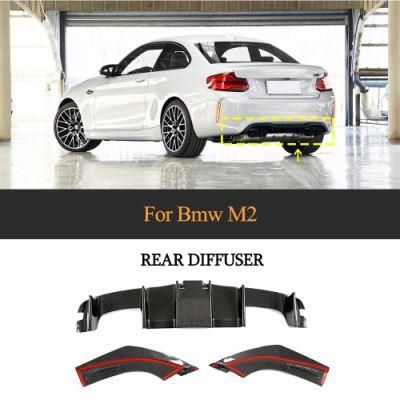 for BMW M2 Carbon Fiber Rear Diffuser with LED Light Coupe 2-Door 2016-2019