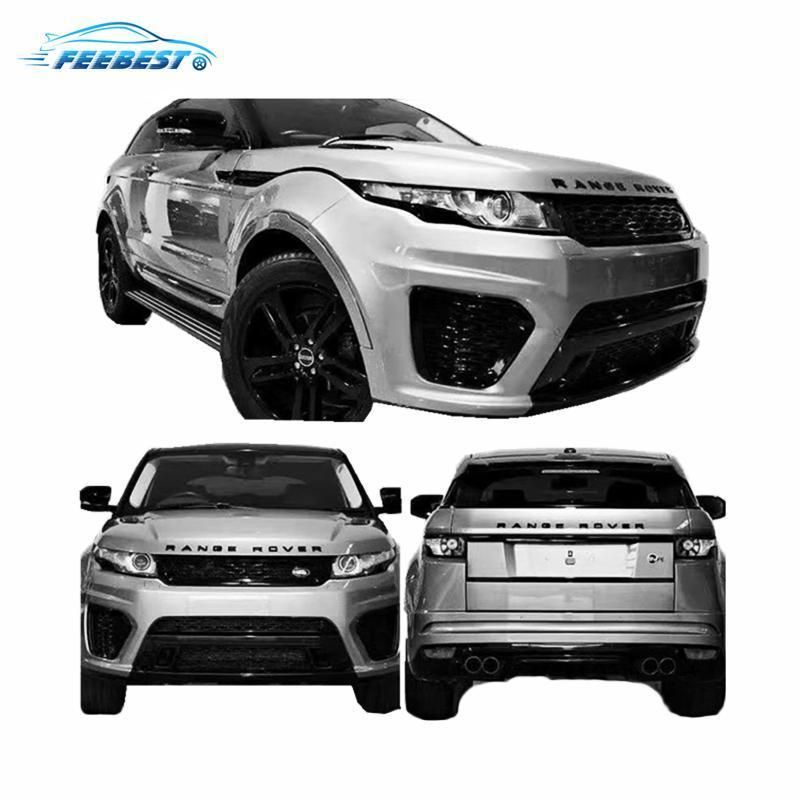 Upgrade SVR Model Body Kit Include Front Rear Bumper Assembly for Range Rover Evoque 2010-2019 Bodykit