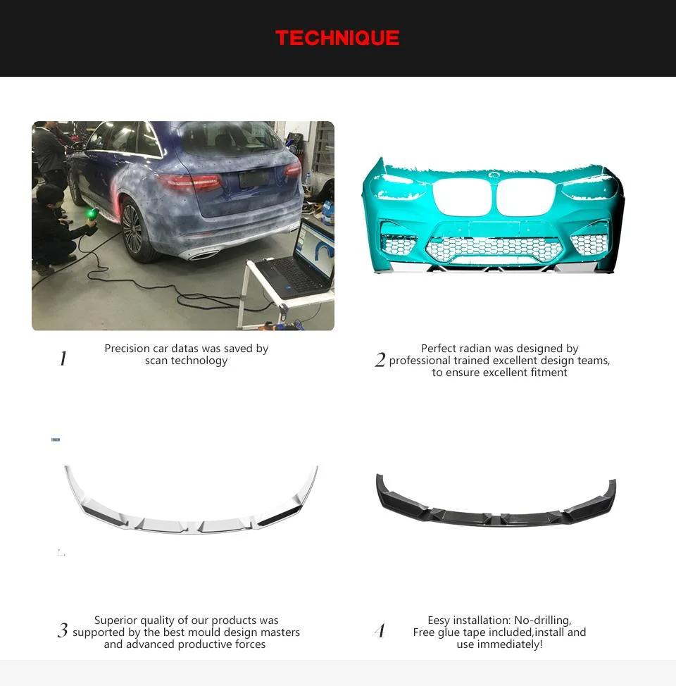 Carbon Fiber Front Bumper Lip for BMW F97 X3 M F98 X4 M 2019-2021