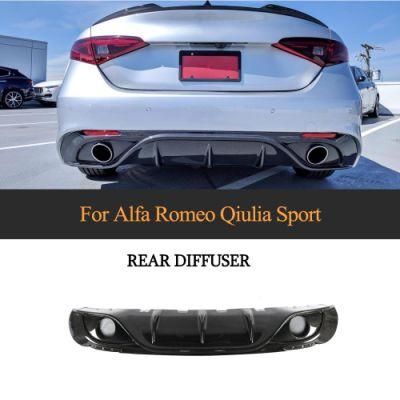 Carbon Fiber Rear Bumper Diffuser Lip for Alfa Romeo Giulia 2016 Car Part