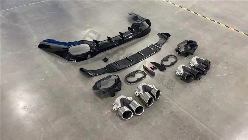 W118 Cla45 Amg Style PP Body Kit Front Bumper Rear Diffuser with Tips for Mercedes-Benz Cla Class 2020-2021