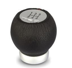 Black Leather+Aluminum with 5speed Car Shift Knob