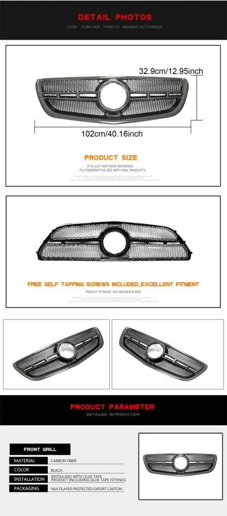 Carbon Fiber Front Grill for Benz Mercedes V-Class W447 2015-2019