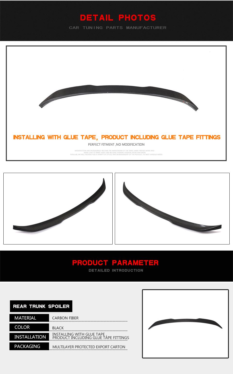 Carbon Fiber Rear Spoiler for BMW G06 X6 2020-2021