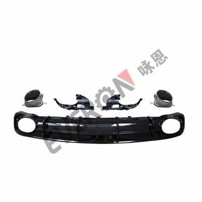 RS6 Rear Bumper Diffuser with Exhaust Pipe for 2016-2018 A6 S6