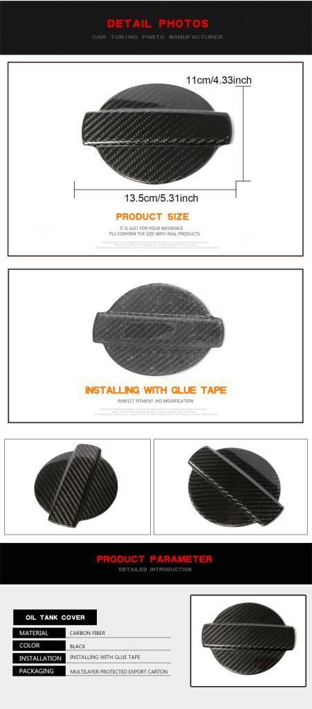 Carbon Fiber Car Oil Tank Cover for Audi Tt Tts Ttrs Coupe 2-Door 2015-2018