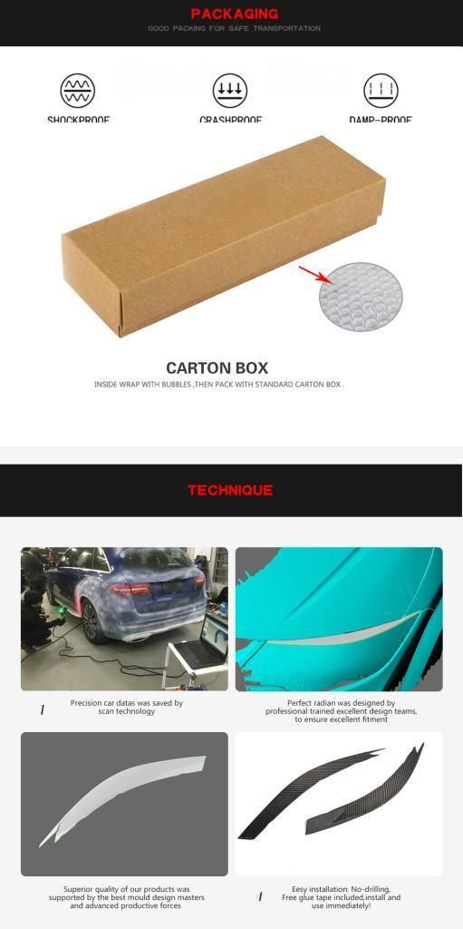 Dry Carbon Fiber Headlight Eyelids for Honda Civic Type-R 2015-2016