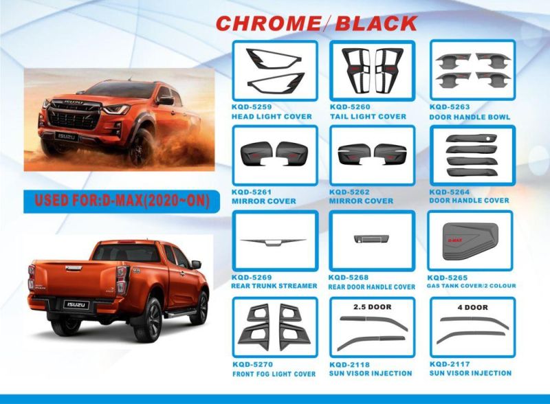 New Design Injection Sun Visor for D-Max 2020-on