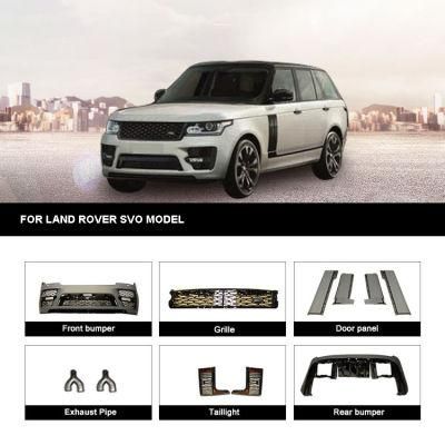 Auto Parts Car Body Kit with Front and Rear Bumper Grille Exhaust Pipe for Range Rover Vogue for 2013-2017 Upgrade to Svo Model