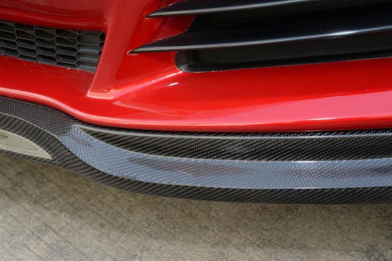 Carbon Fiber Front Bumper Lip Spoiler for Tesla Model S 85 P85 2014 up