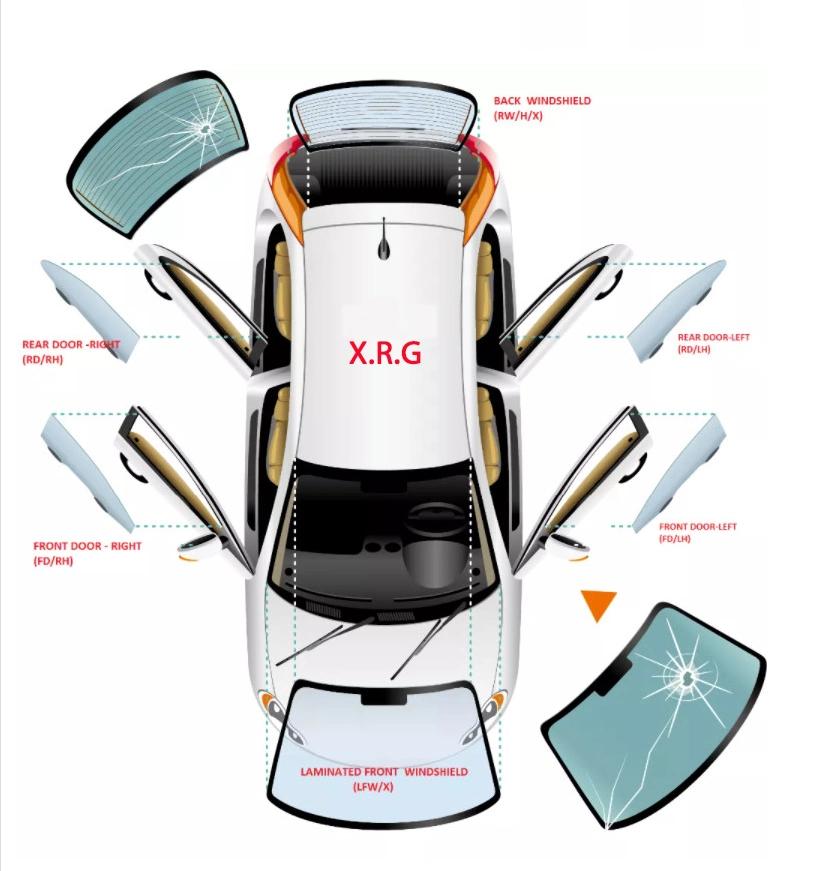 Auto Glass for Mitsubishi Lancer/Cedia Sedan Laminated Front Windshield