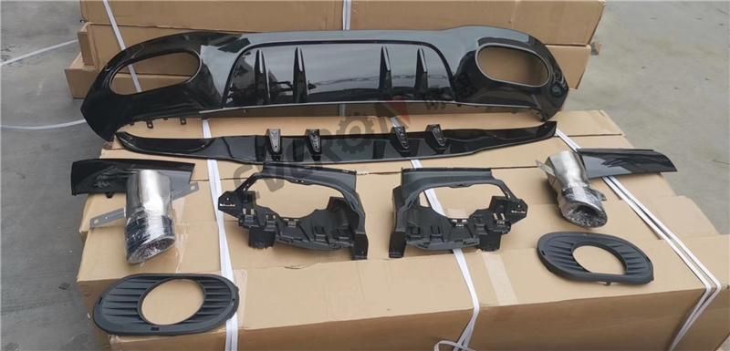 A35 Amg Style Rear Diffuser with Tail Pipe for Benz a Class W177 2019+