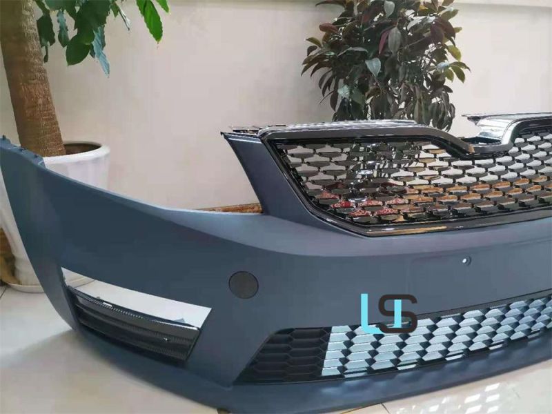 Auto Modified Front Bumper Grille Kit with Vrs for Octavia A7 13-16 RS