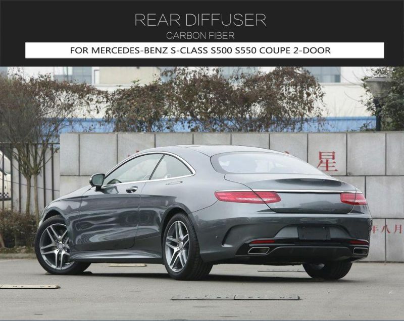 Carbon Fiber Carbon Fiber Rear Diffuser for Mercedes-Benz S-Class S500 S550 Coupe 2-Door 2014-2017