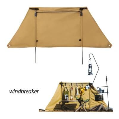 Camping Canvas Iron Multifunctional Folding Triangle Windproof Outdoor Hiking Self-Driving Cooking Windbreak Wyz15469