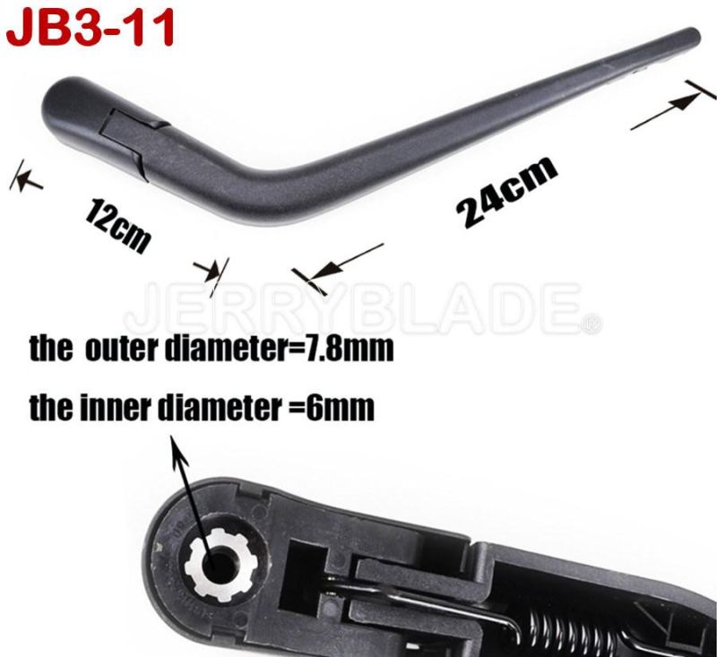 Rear Windscreen Wiper Arm Set for Honda Fit Jazz 2009 2010 2011 2012 2013 2014 2015 Rear Windshield Wiper Arm OE Rear Wiper Replacement Assembly Kit