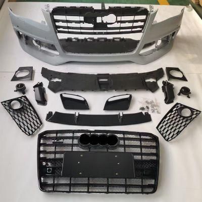 Auto Body Part Front Bumper with Grill for Audi A8 D4 2011-2017 to RS8 W12