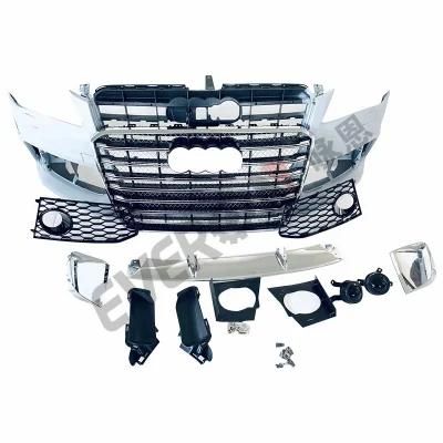 Upgrade RS8 Auto Body Kits Front Bumper Assy with Grille for Audi A8 W12 D4 D5 2011-2018