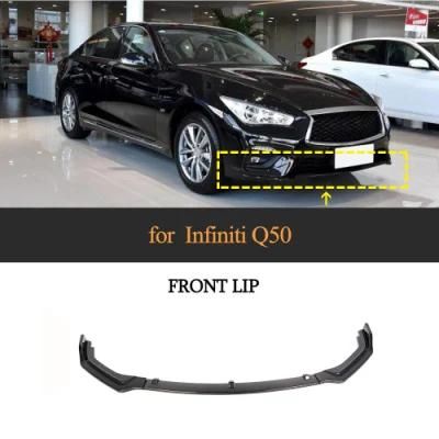 Carbon Fiber Front Bumper Lip for Infiniti Q50 Sedan 4-Door 2013-2017