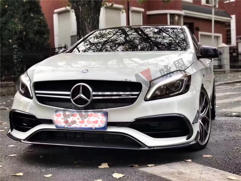 A45 Body Kits Front Bumper Rear Bumper Side Skirts for Mercedes Benz a Class W176 2013-2018