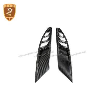 Dry Carbon High Polished Italia Spider Style Car Bonnet Front Engine Hoods Side Vent for Ferrari 458