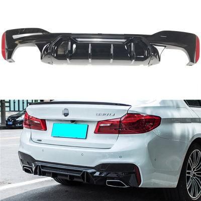 G30 G38 Gloss Black ABS Plastic Rear Diffuser for BMW 5 Series G30 M Tech Bumper Diffuser 2017+