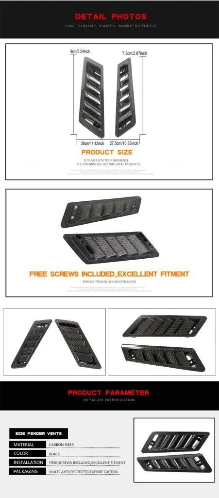 Carbon Fiber Side Fender Vents Trims for Benz Mercedes G Class Amg G55 G63 G65 2004-2018