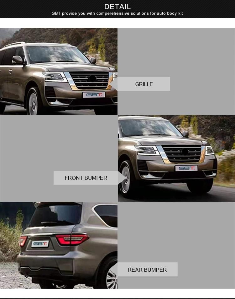 Gbt Car Automotive Exterior Parts Front/Rear Bumper for Nissan Patrol Y62 Model