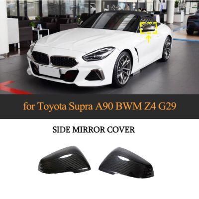 Carbon Fiber Side Mirror Cover Caps for Toyota Supra A90 Bwm Z4 G29 2019-2020