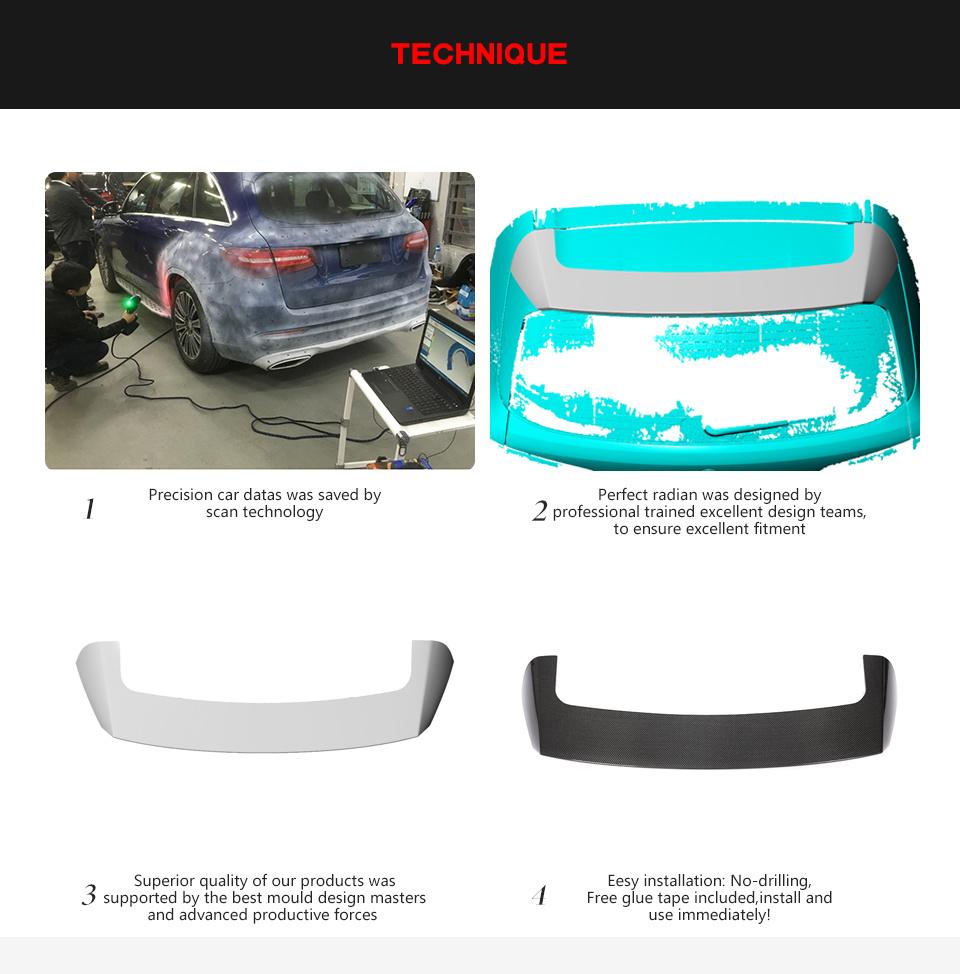 Carbon Fiber Rear Roof Spoiler for BMW X5 G05 Sport Utility 4-Door 2019-2020