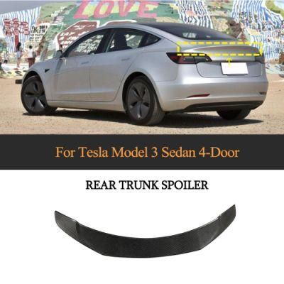 Carbon Fiber Rear Wing Spoiler for Tesla Model 3 Sedan 4-Door 2016-2019