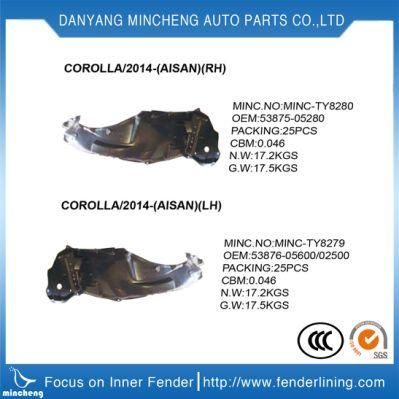 Factory Price Car Spare Parts 53876-02240 Inner Fender Liner