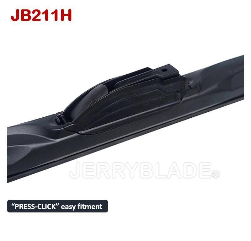 Multi-Clip Multi-Fit Jb211h Front Wiper Blade Multi-Type Hybrid Wiper Universal for All Cars Windshield Wiper Factory Supply OE Multi Adapters Supper OEM