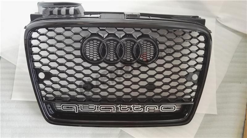 RS4 Style Front Bumper Honeycomb Grille for Audi A4 B7 2004-2007