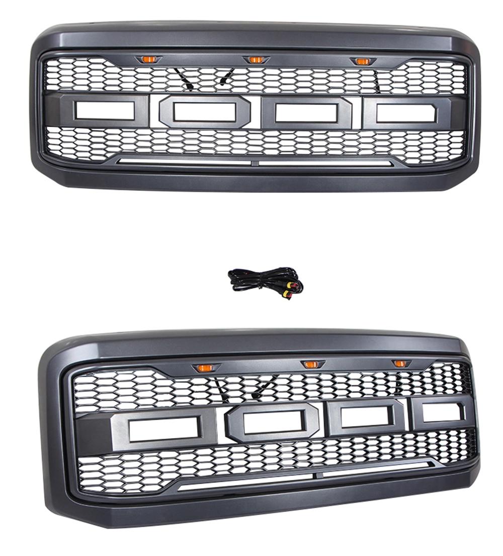 2005-2007 Front Grille Grill Super Duty Excursion Black Fit for Ford F250 350