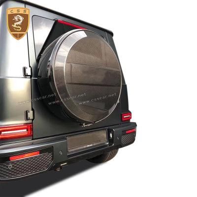 Car Parts Carbon Fiber Spare Wheel Tire Cover for Mercedes Benz W464 G Class G63 B Style Rear Type Covers