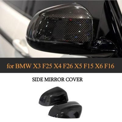 Carbon Fiber Rear Side View Mirror Cover for BMW X3 F25 X4 F26 X5 F15 X6 F16 2014 - 2017